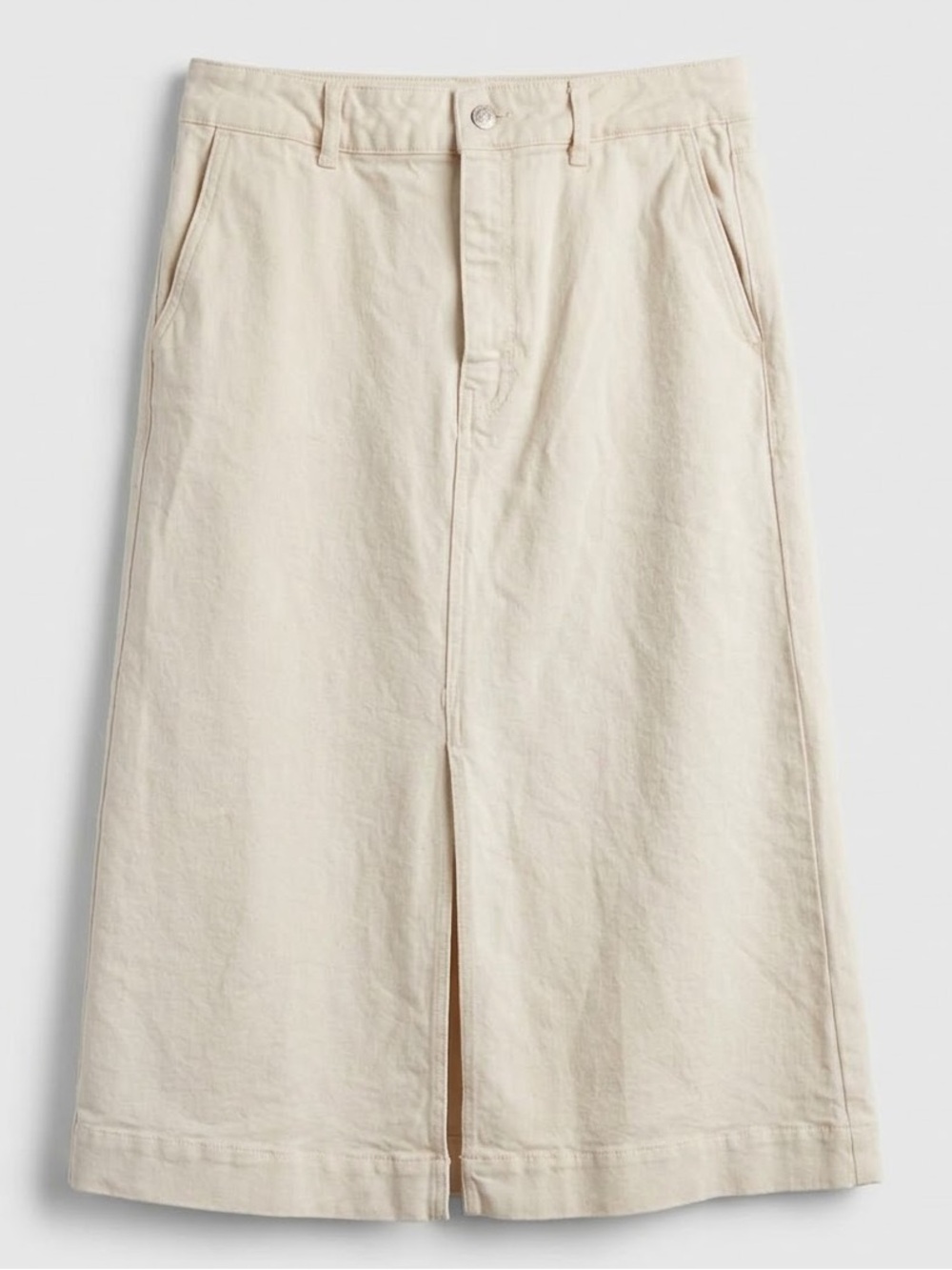 Part Two Copenhagen Front Slit Denim Midi Skirt Size M